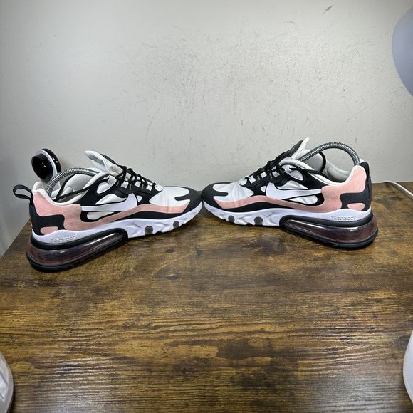 Nike Air Max 270 React White Pink Shoes Sneakers Women's Size 10 - Picture 5 of 8